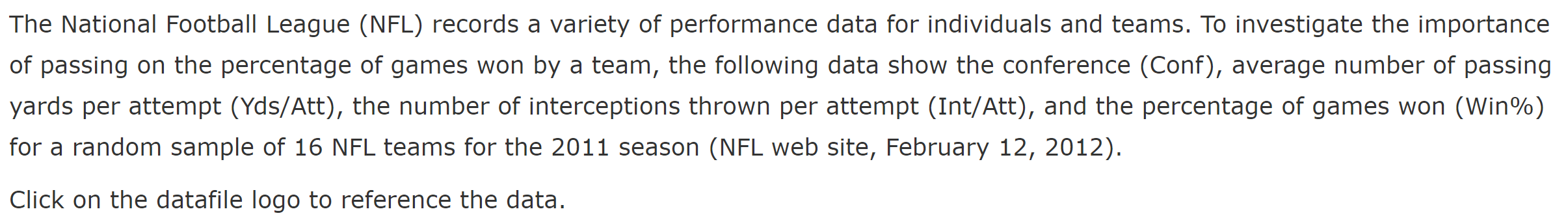 I have attached all information that I was given.