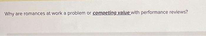 thanks in advance Why are romances at work a