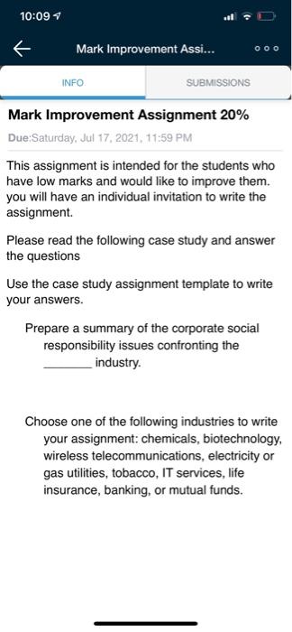 10:09 Mark Improvement Assi... OOO INFO
