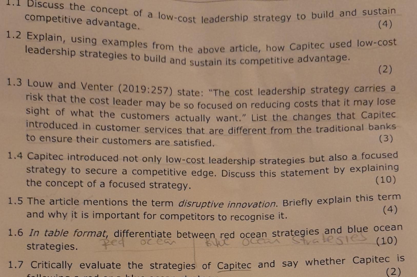 Question 1 [45] Read the article below and answer