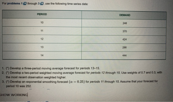 For problems 10 through 3 use the following time