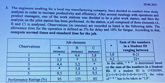 *=4.2 28.06.2021 3. The engineers working for a