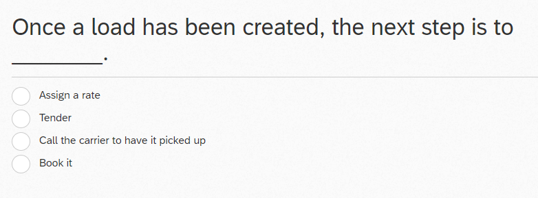 Questions related to MercuryGate University: Best