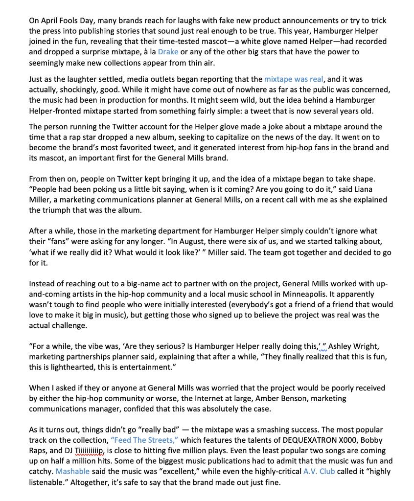 Why is this an example of content marketing? How