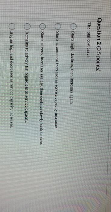 Question 1 (0.5 points) A basic difference