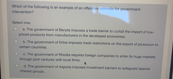 Which of the following is an example of an