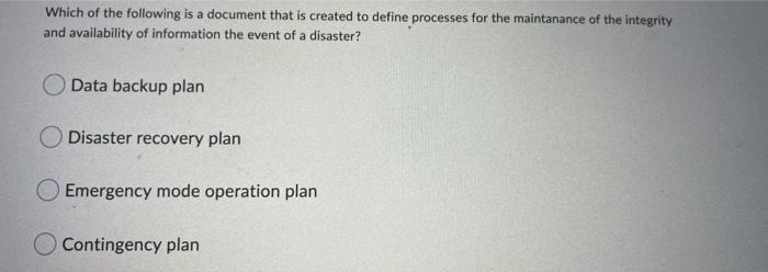 please answer asap Which of the following is a