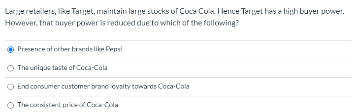 Large retailers, like Target, maintain large