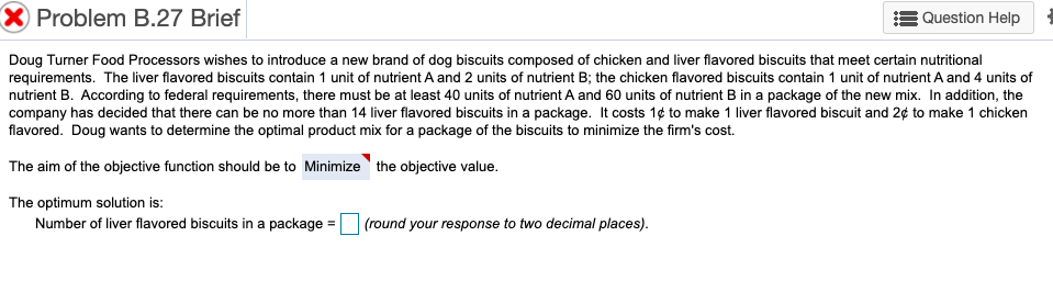 X Problem B.27 Brief s Question Help Doug Turner