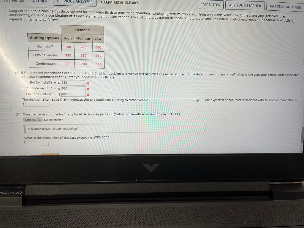 help pls Kang Corporation is considering three