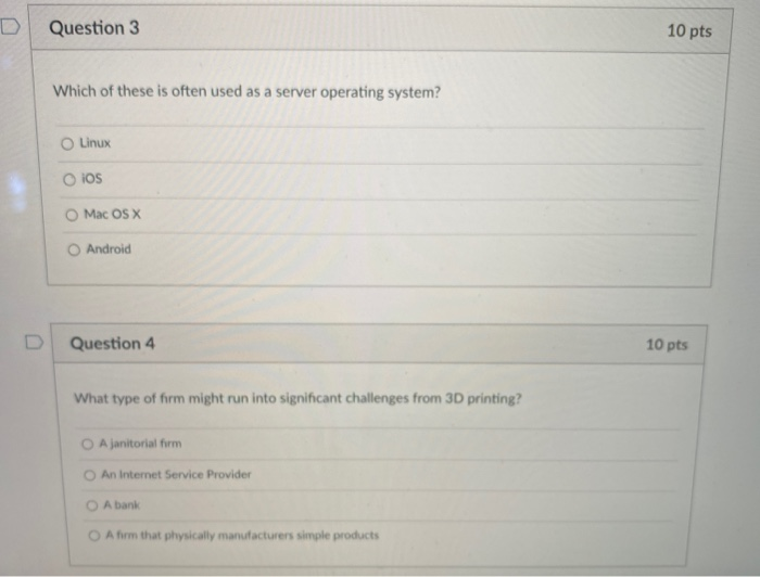 Question 1 10 pts When we say that memory in a