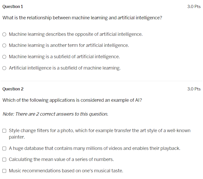 Question 1 3.0 Pts What is the relationship