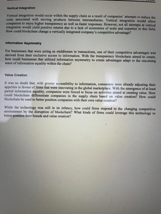 BLOCKCHAIN: A NEW SOLUTION FOR SUPPLY INTEGRITY