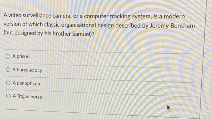 A video surveillance camera, or a computer