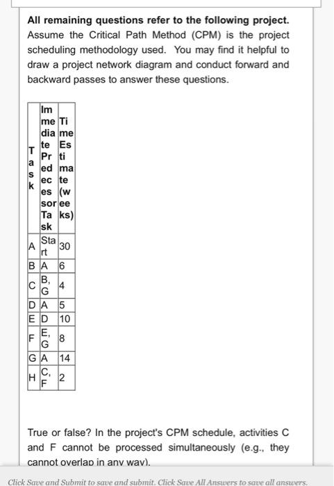 Refer to the project described in question 8 .