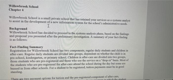 Willowbrook School Chapter 4 Willowbrook School