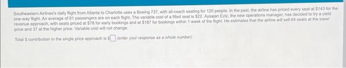 Southeastern Airlines's daily flight from Atlanta