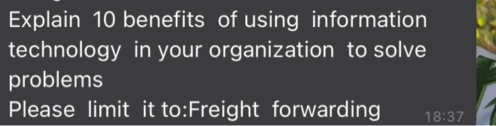 Explain 10 benefits of using information