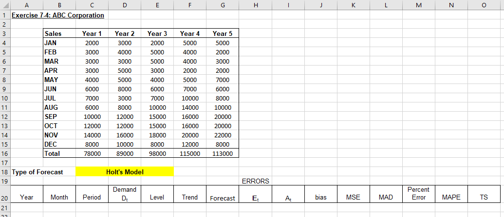 F G H J J K L M N N Year 5 A B D E 1 Exercise