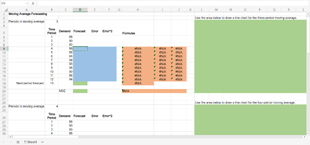 Excel Online Activity: Moving Average A retail