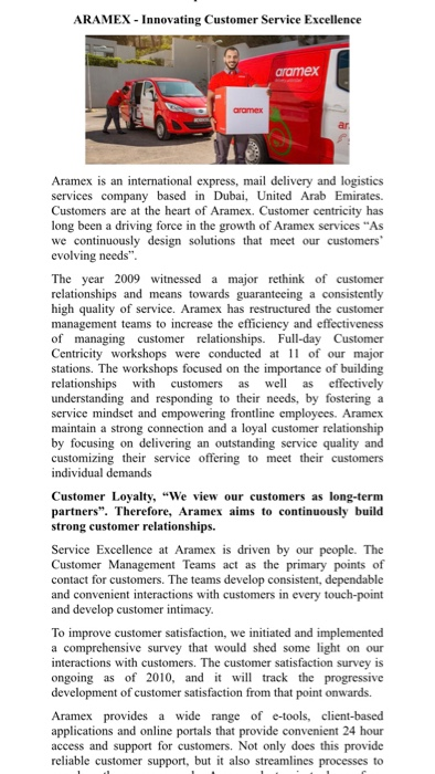ARAMEX - Innovating Customer Service Excellence