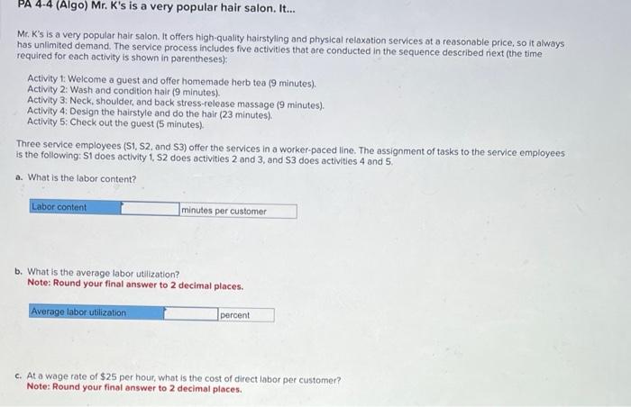 Mr. K's is a very popular hair salon. It offers