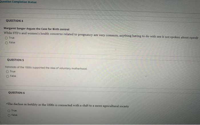 Question Completion Status: QUESTION 4 Margaret