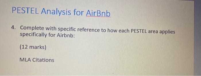 PESTEL Analysis for AirBnb 4. Complete with