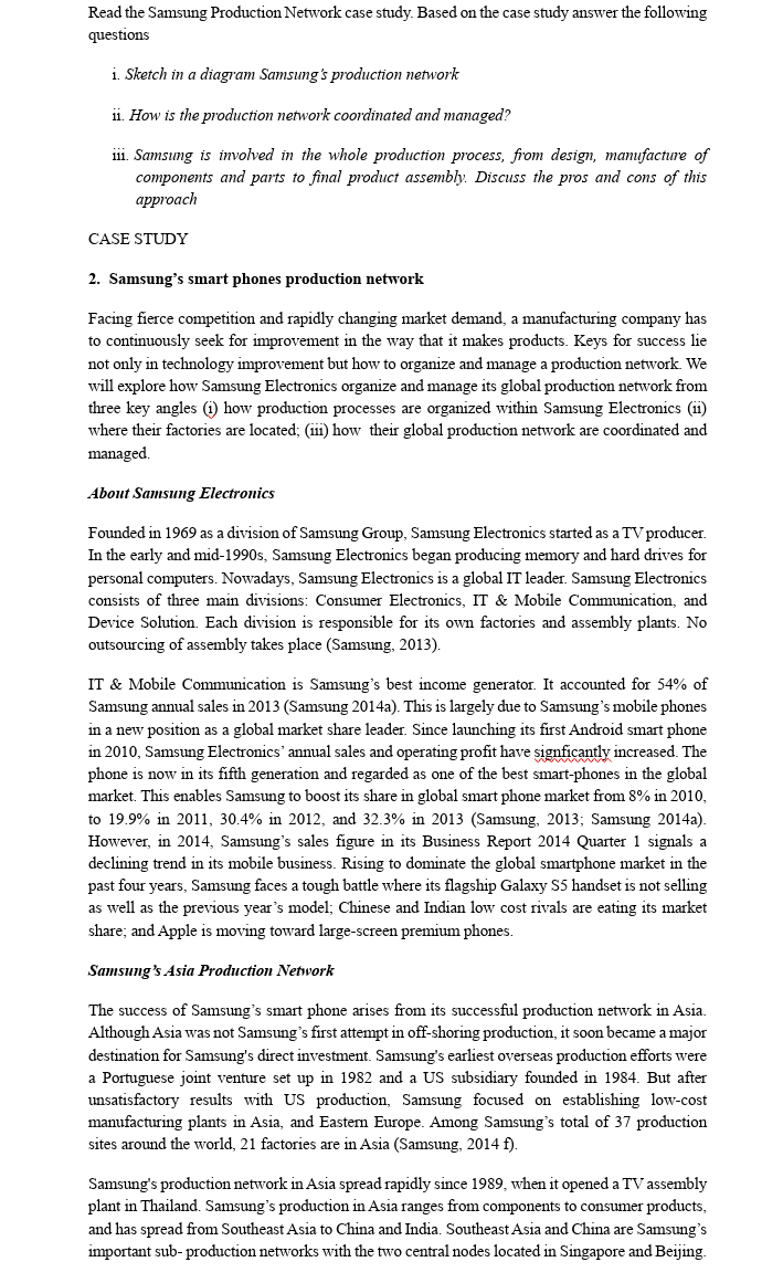 Read the Samsung Production Network case study.