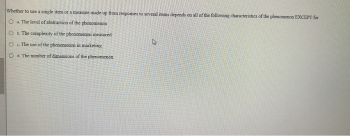 Whether to use a single item or a measure made up