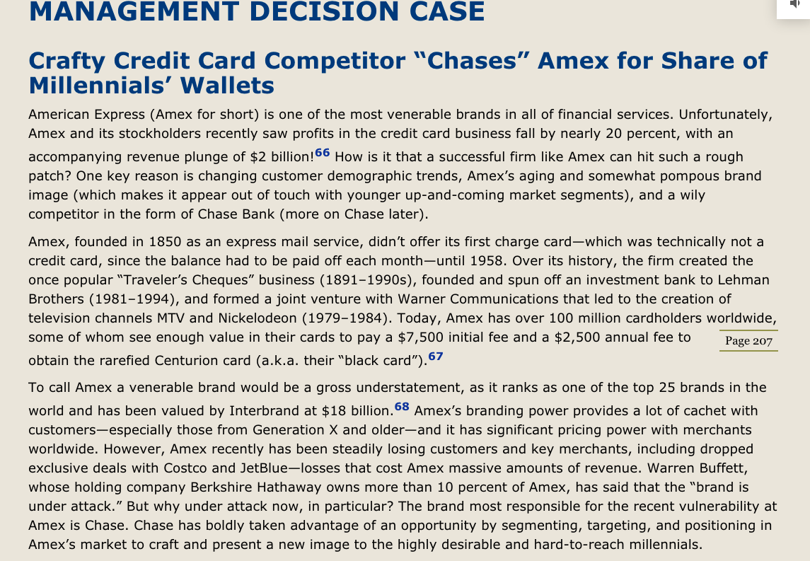In the battle between Chase and Amex, lumping all