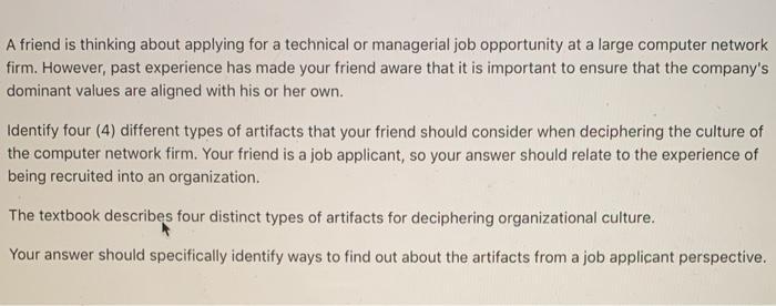 A friend is thinking about applying for a