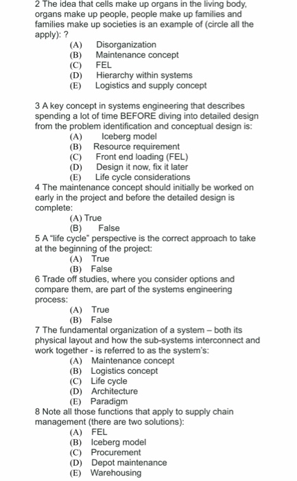 2 The idea that cells make up organs in the