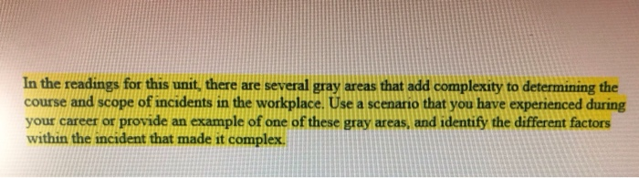 In the readings for this unit, there are several