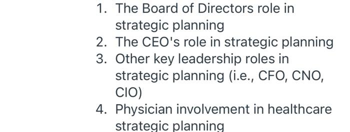 what is 1. The Board of Directors role in