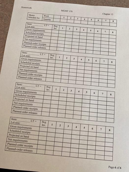 Homework MGMT 370 Chapter 12 3. One hundred