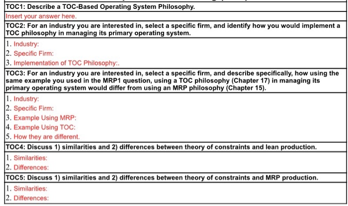 TOC1: Describe a TOC-Based Operating System