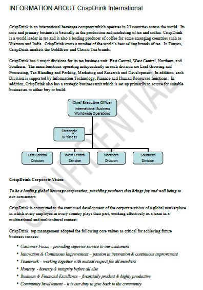 CASE STUDY ANALYSIS QUESTION: 1. Give your