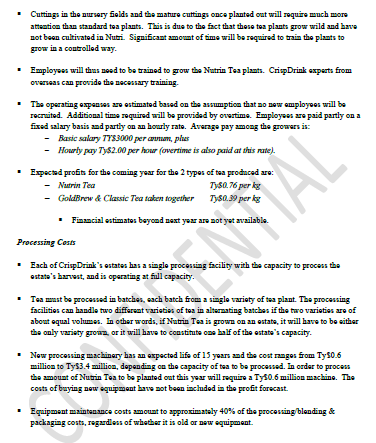 CASE STUDY ANALYSIS QUESTION: 1. Give your