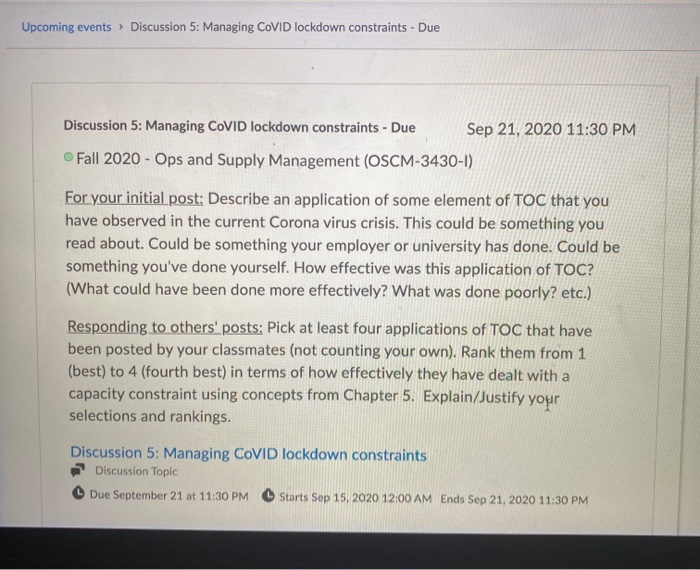 Need a Disscusion and need a response not