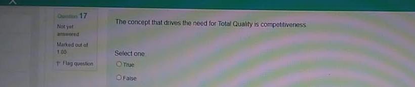17 The concept that drives the need for Total