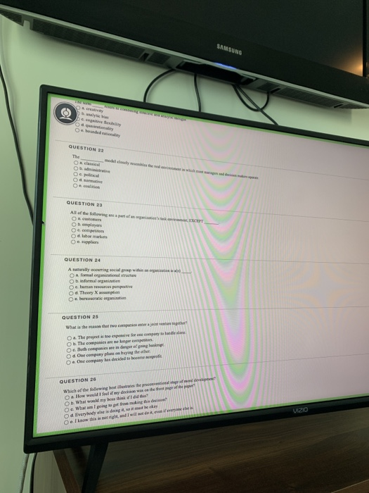 No Signal SAMSUNG QUESTION 4 0. QUESTION AT