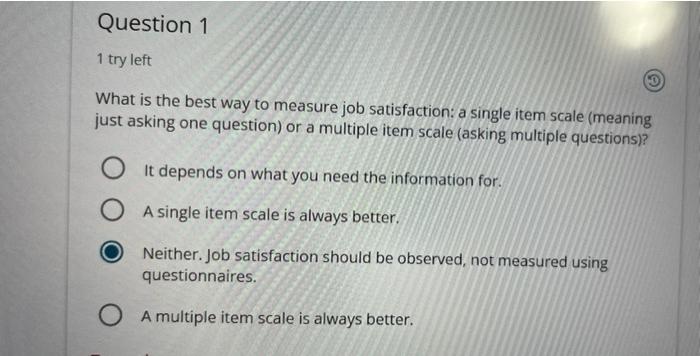 What is the best way to measure job satisfaction: