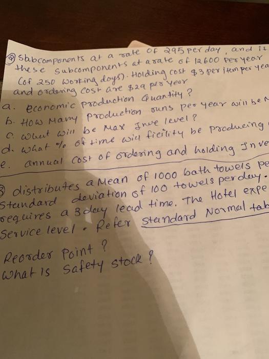 subcomponents at a rate of 295 per day, and it