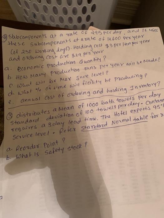 subcomponents at a rate of 295 per day, and it