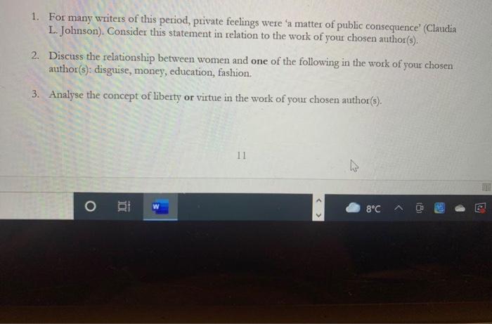 choose one of the below authors and relate them