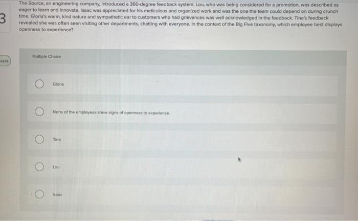 please help orginzation behavior There are a list