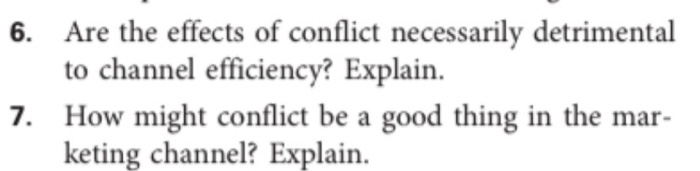 6. Are the effects of conflict necessarily