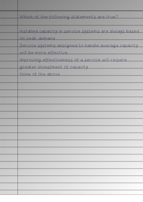 Which of the following statements are true?