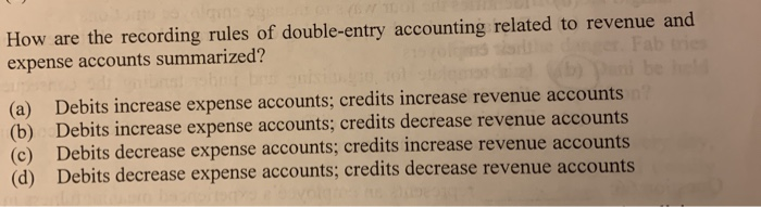 How are the recording rules of double-entry